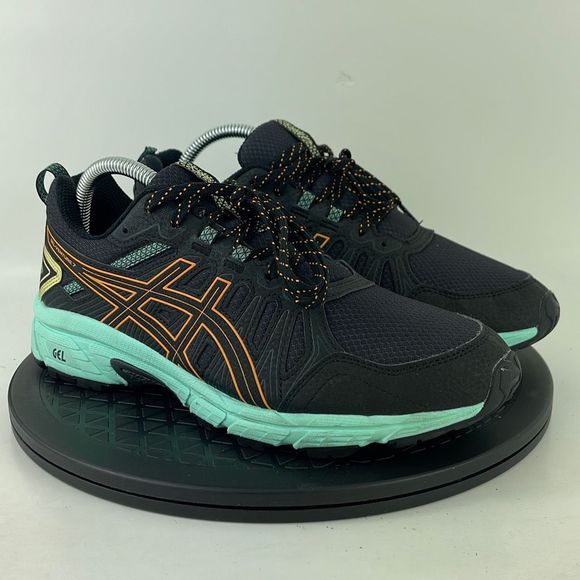 Asics Gel-Venture 7 Black/Green Running Shoes 1012A477 Women's Size 9 Wide - Picture 3 of 12